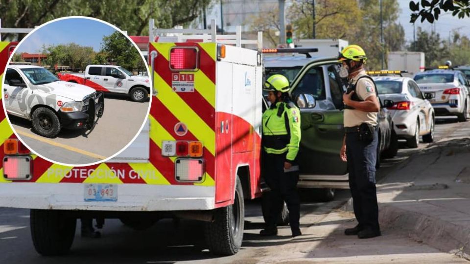 El joven fue rescatado de la alcantarilla por elementos de Bomberos y de Protección Civil.