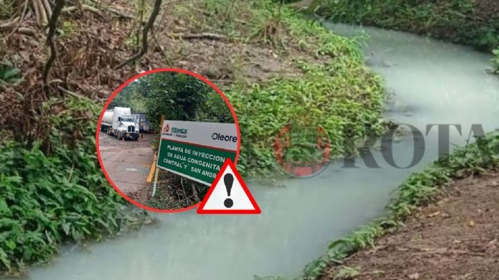 Denuncian contaminación en arroyo de Papantla por uso de fracking en Pemex