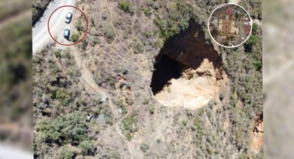 Se abre en Guanajuato un hoyo gigante muy cerca de Cristo Rey