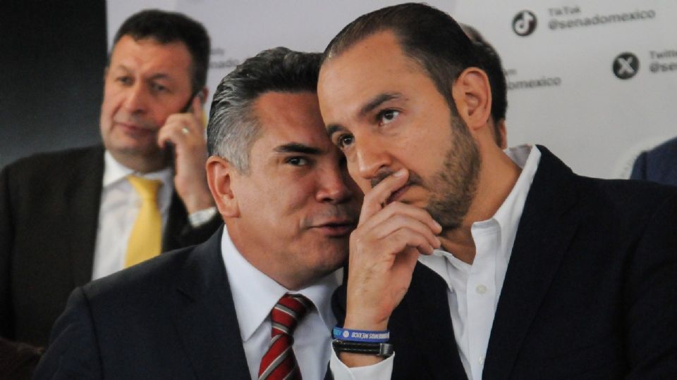 Alejandro Moreno y Marko Cortés, líderes del PRI y PAN