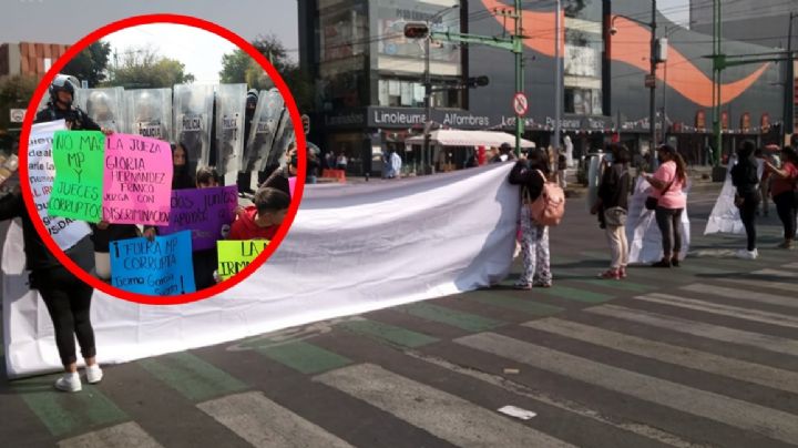Tras caos vial, policías repliegan a manifestantes en Eje Central y Río de la Loza