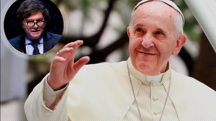El papa Francisco y Javier Milei