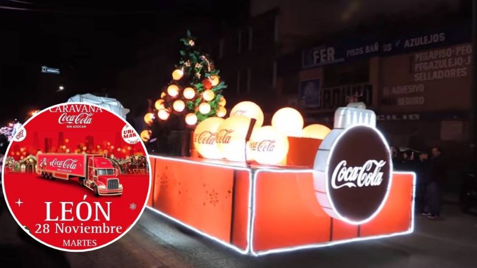 Llega a León el espíritu navideño de la Caravana Coca Cola.