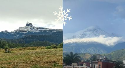Cae nieve en el Cofre de Perote y el Pico de Orizaba hoy jueves 23 de noviembre