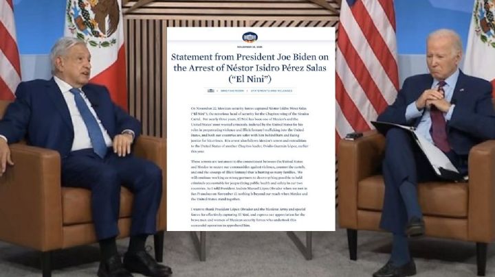 Biden felicita a AMLO por captura de “El Nini"; EU solicita su extradición