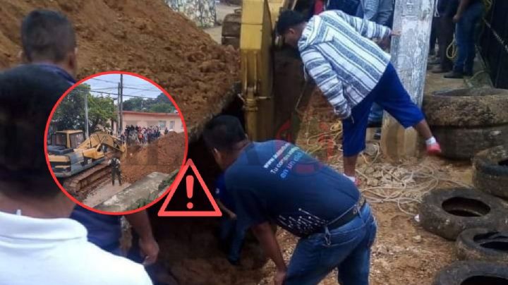 Mueren tres trabajadores al ser sepultados por alud de tierra en Amatlán