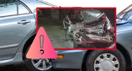 Deja el auto destrozado, conductor choca contra vehículo estacionado y huye del lugar