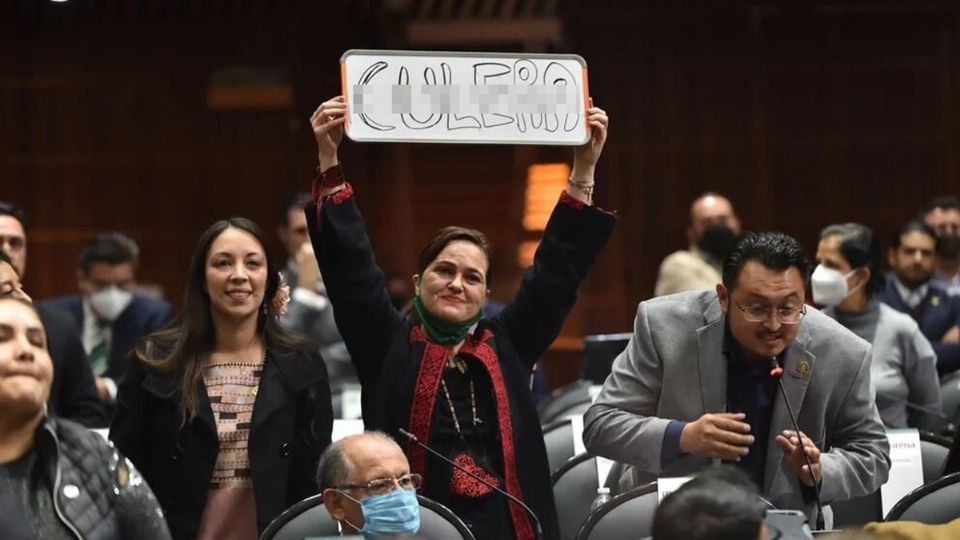 Marisol Gase, en noviembre de 2021, insultando a diputada perredista