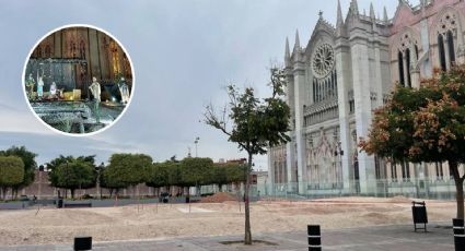 Llevan camiones con arena y grava al Expiatorio ¿Qué van a hacer?