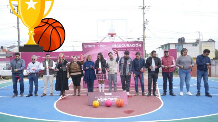 Gobierno de Emiliano Zapata entrega cancha deportiva al TEBAEV Jacarandas