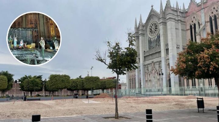 Llevan camiones con arena y grava al Expiatorio ¿Qué van a hacer?