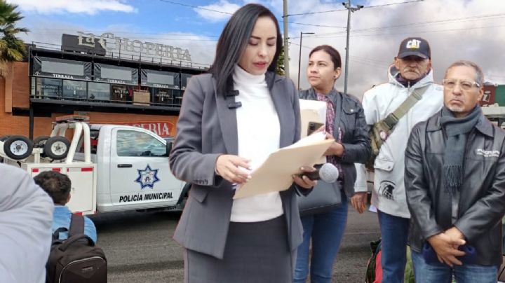 Susana Ángeles se planta afuera de la ASEH y muestra errores de auditoría a Tizayuca