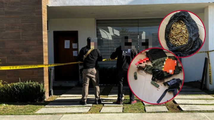 Aseguran armamento exclusivo del Ejército durante cateo en inmueble de Pachuca