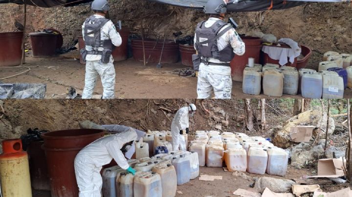 Guarda Nacional encuentra narcolaboratorio en Durango; aseguran precursores químicos