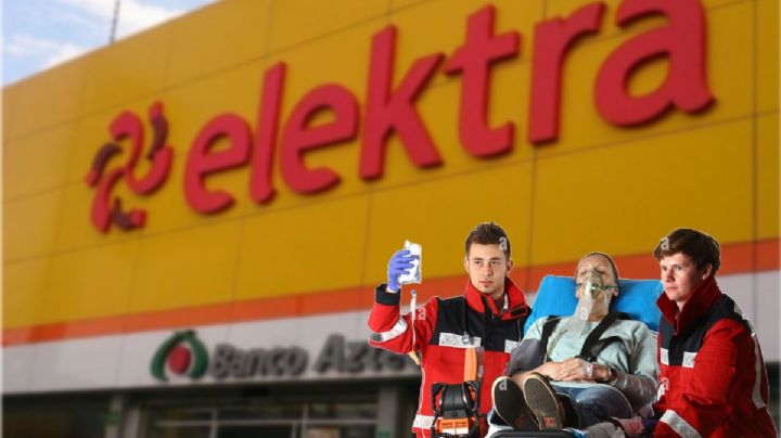 Elektra en Hidalgo obliga a enfermo a ir en camilla para un trámite