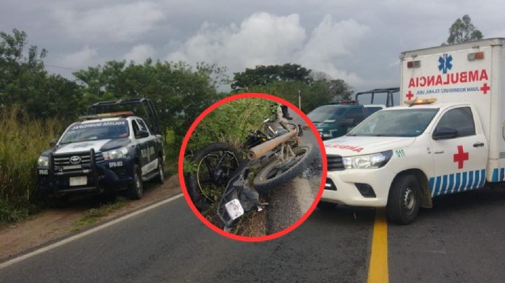 Muere motociclista tras ser embestido por tráiler en el sur de Veracruz