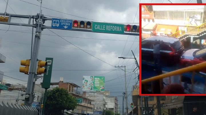 VIDEO | ¿Qué hace un tráiler nodriza en la Miguel Alemán? Se atora en puente y genera caos
