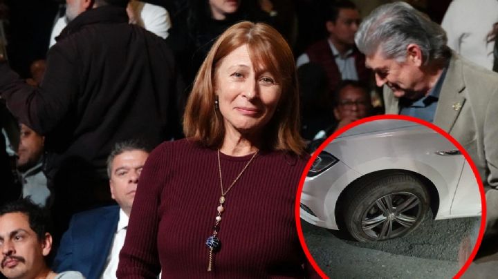 El bache de Nuevo León que ponchó llantas a auto de Tatiana Clouthier