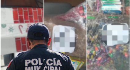 Detienen a joven con 27 kilos de pirotecnia en Pachuca en pleno anuncio de prohibición | FOTO