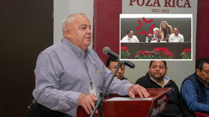 VIDEO: Alcalde de Poza Rica regaña a asistente en informe y queda grabado