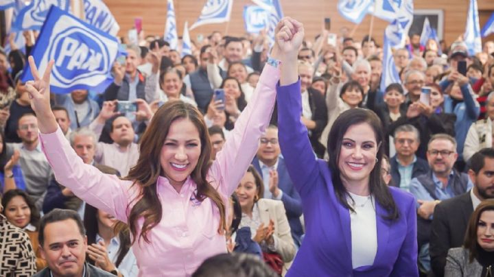 Libia Dennise acompaña a Alejandra Gutiérrez en registro como precandidata por León