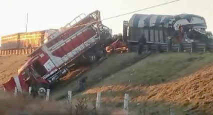 Tragedia en el Circuito Exterior Mexiquense; accidente de camiones deja 7 muertos