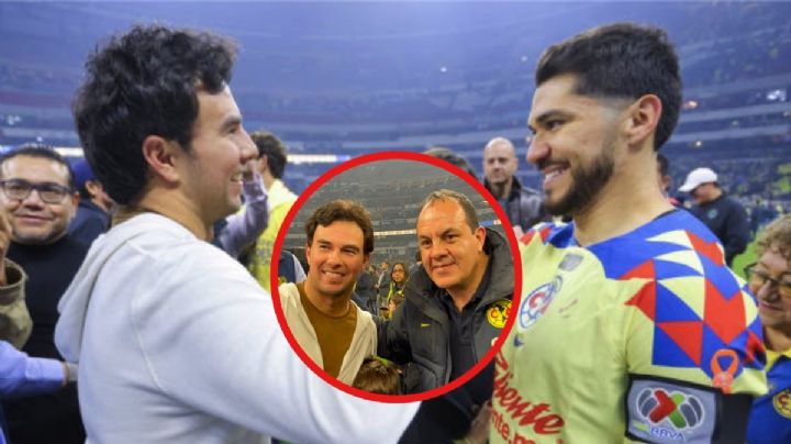 La emoción de Checo Pérez tras el título del América, celebró junto a jugadores y leyendas