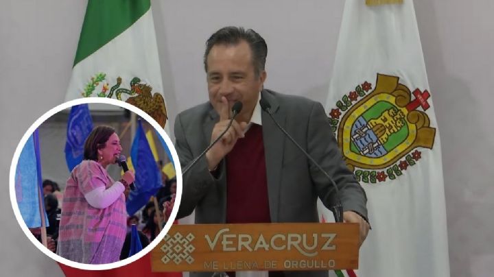 Cuitláhuac García expone a Xóchitl Gálvez en conferencia en Palacio de Gobierno