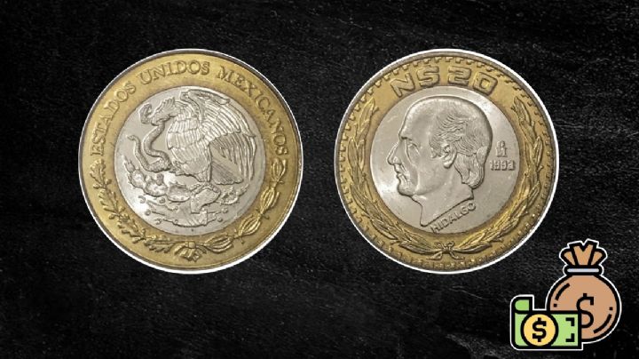 Esta es la moneda de Miguel Hidalgo con centro de plata que vale 57,000 pesos