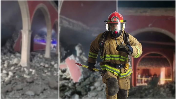 Explosión de pirotecnia casi transforma una posada en tragedia en Hidalgo; edificio histórico se derrumba | FOTOS