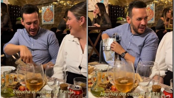 Intercambio de regalos: Joven prepara regalo inesperado a su jefe y así reaccionó él