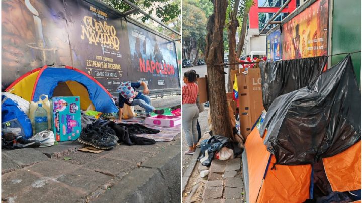 Migrantes festejan Navidad en las calles, con frío e incertidumbre