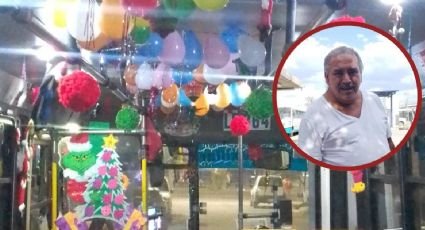 Pasan la Navidad en el camión de Don Rufles: operador lleva la magia navideña en su camión