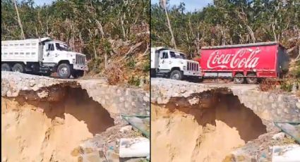 Exhiben socavón en Acapulco, habitantes tienen miedo de colapso de avenida| VIDEO