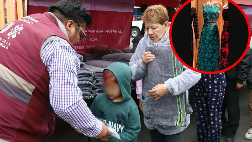 Entrega de cobijas y sudaderas por parte del gobierno de la CDMX.