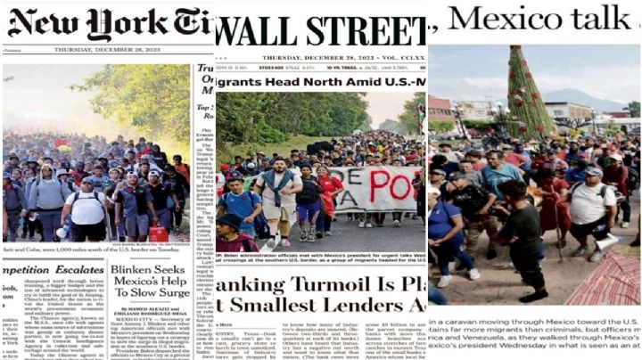 La caravana migrante vista por The Wall Street Journal, The New York Times