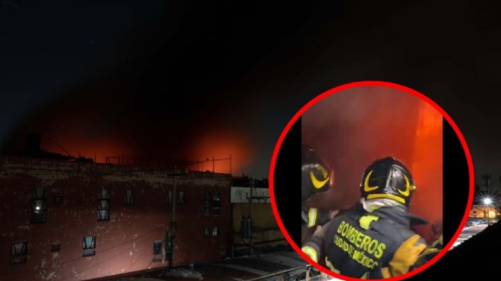 Incendio en CDMX: Bomberos rescatan a trabajador en la Colonia Centro | VIDEO