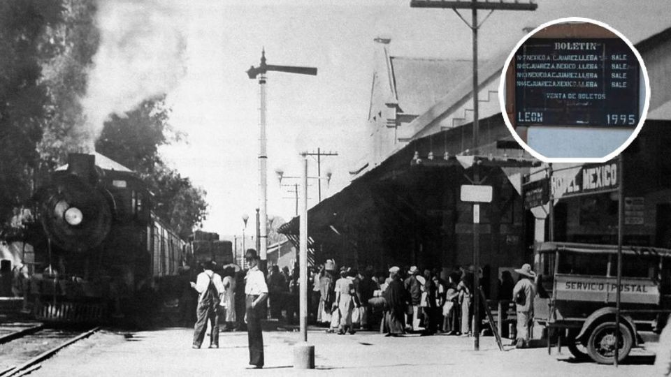 Todavía 'sobrevive' el letrero del anuncio de salida del tren de 1995.