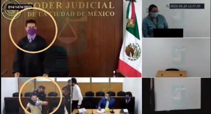 VIDEO | Acusado de violencia familiar "explota" en plena audiencia y agrede a juez