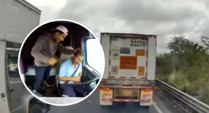 ”Apúrate o te voy a m4tar”: difunden video de asalto a tráiler en autopista de Veracruz