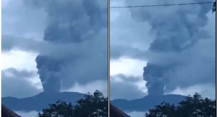 Popocatépetl sorprende con exhalación de humo y ceniza