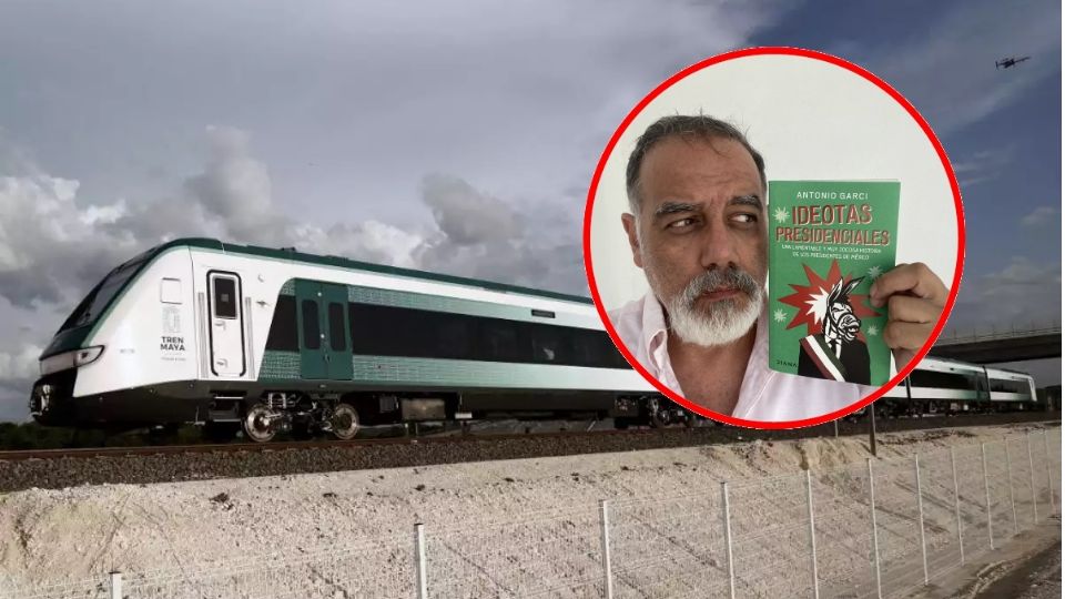 Tren Maya, sin pasajeros, revive en enero: así lo vivió caricaturista