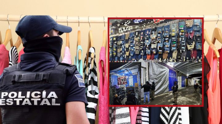 Decomisan ropa “pirata” tras cateo en plaza de Tulancingo