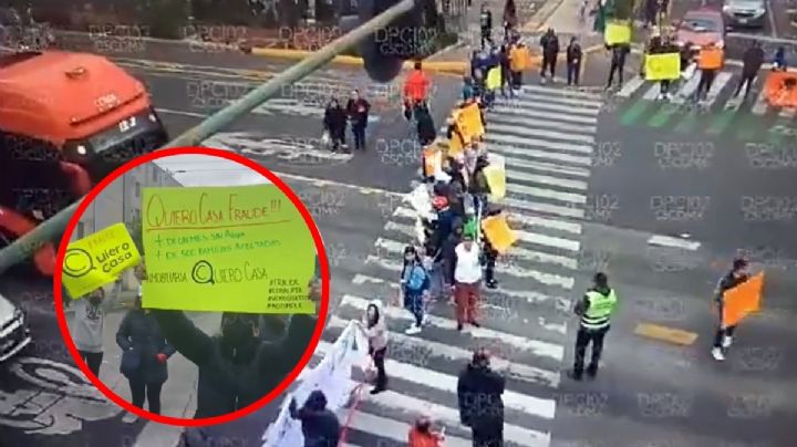 Caos vial en Buenavista: Policías repliegan a manifestantes sobre Insurgentes