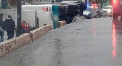 VIDEO | Se vuelca camión urbano en San Juan Bosco; hay 25 lesionados