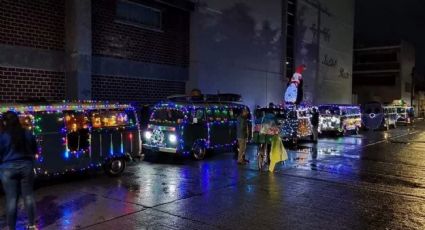 Llega ahora caravana navideña de luces, pero con combis Volkswagen