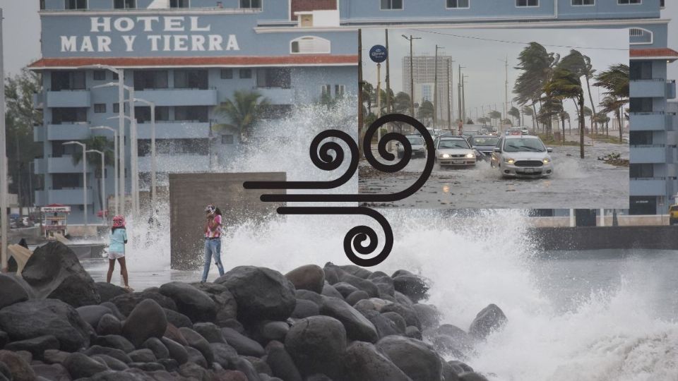 Norte con viento explosivo en Veracruz