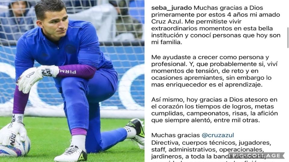 Sebastián Jurado se despide de Cruz Azul