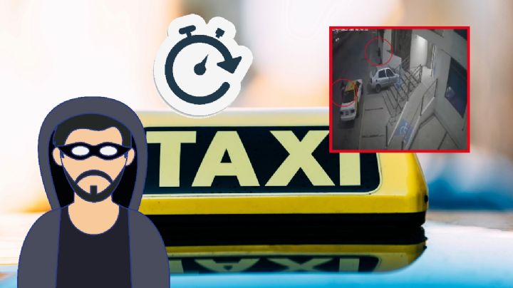 En menos de 2  minutos roban taxi en Mineral de la Reforma I Video