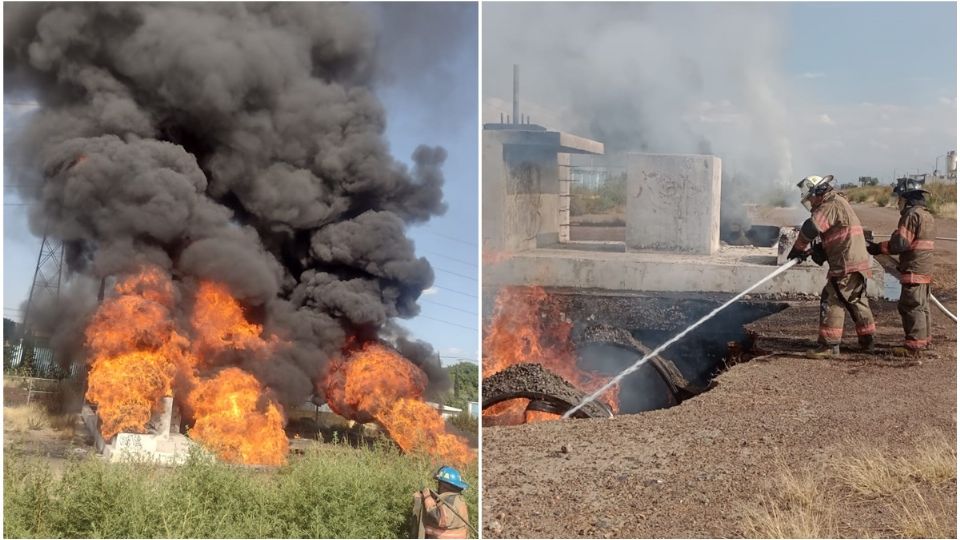 Aspectos del incendio de este 8 de diciembre en Río de los Remedios.